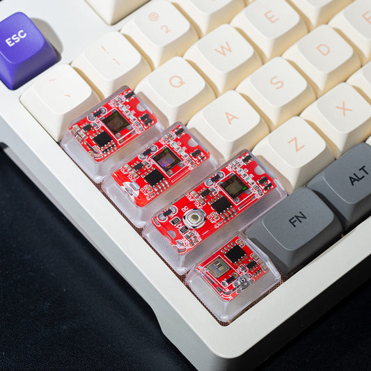 Red Circuit Board Artisan Keycaps