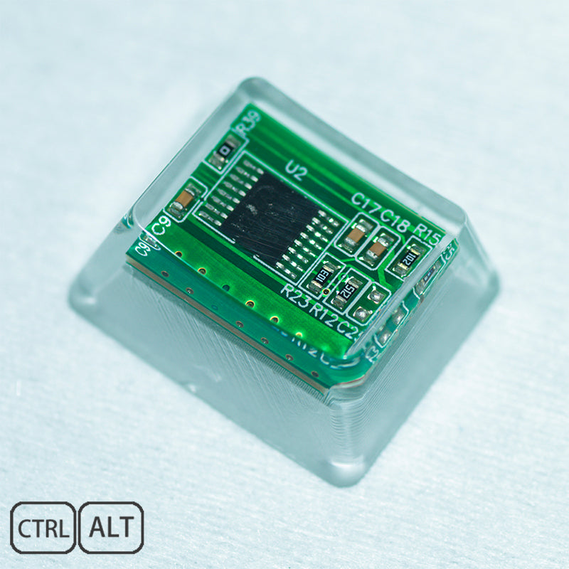 green circuit board keycaps（Cherry OEM XDA SA-height）Crystal Resin Drops Keycap