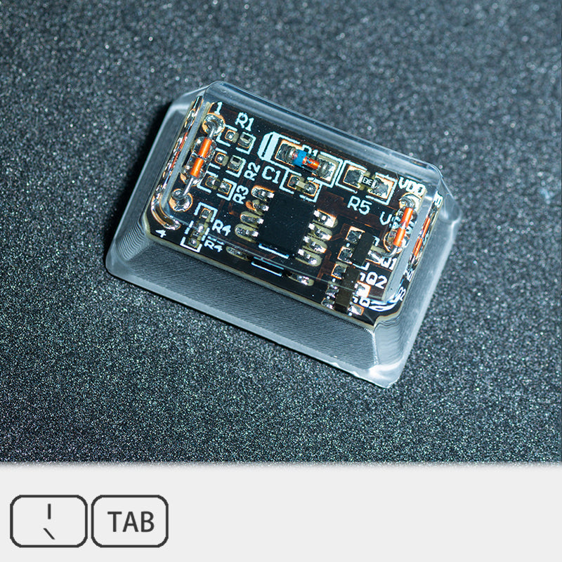 Black circuit board keycaps（Cherry OEM XDA-height）Crystal Resin Drops Keycap