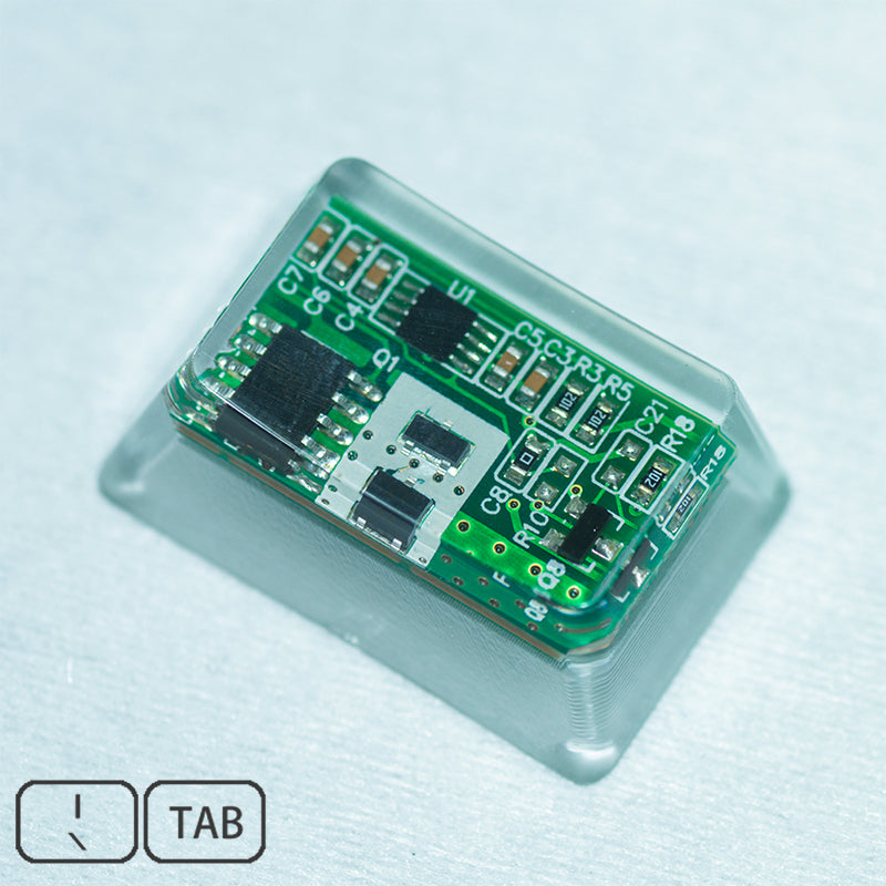 green circuit board keycaps（Cherry OEM XDA-height）Crystal Resin Drops Keycap