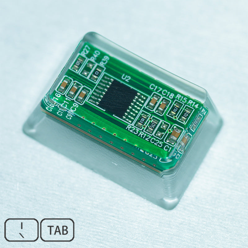 green circuit board keycaps（Cherry OEM XDA-height）Crystal Resin Drops Keycap