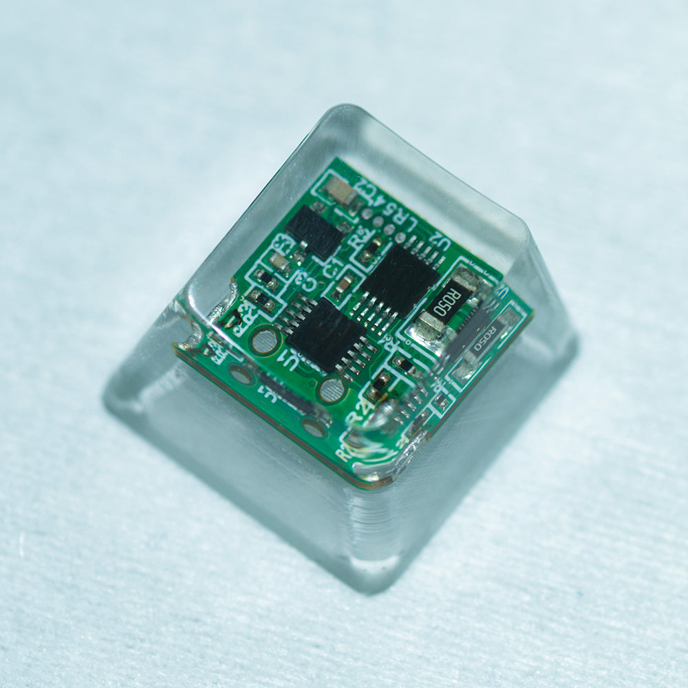 green circuit board keycaps（Cherry OEM XDA-height）Crystal Resin Drops Keycap