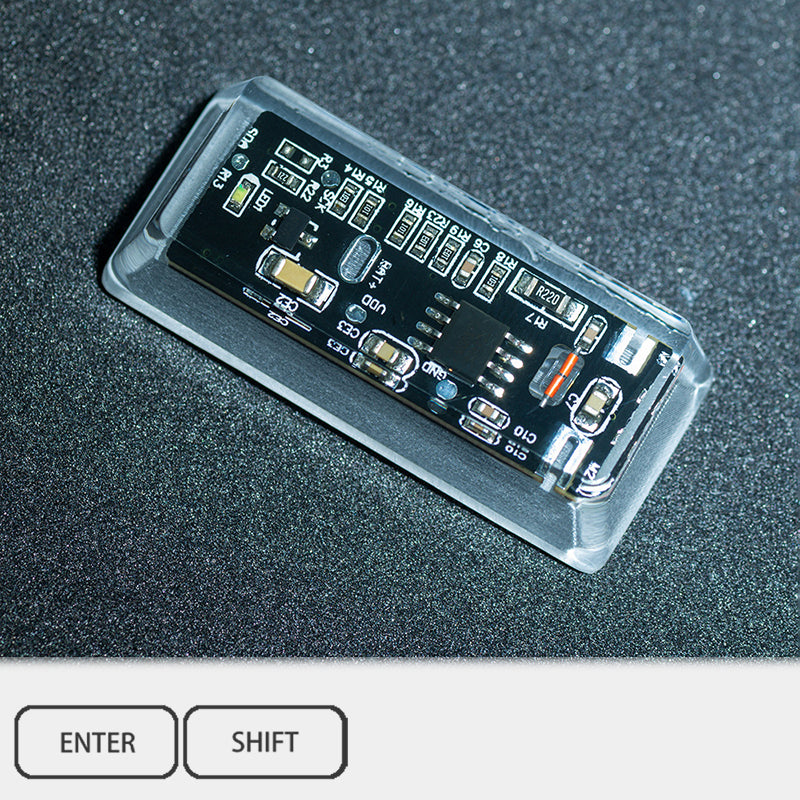 Black circuit board keycaps（Cherry OEM XDA-height）Crystal Resin Drops Keycap