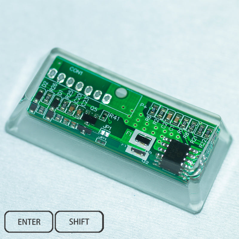 green circuit board keycaps（Cherry OEM XDA-height）Crystal Resin Drops Keycap