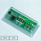 green circuit board keycaps（Cherry OEM XDA SA-height）Crystal Resin Drops Keycap