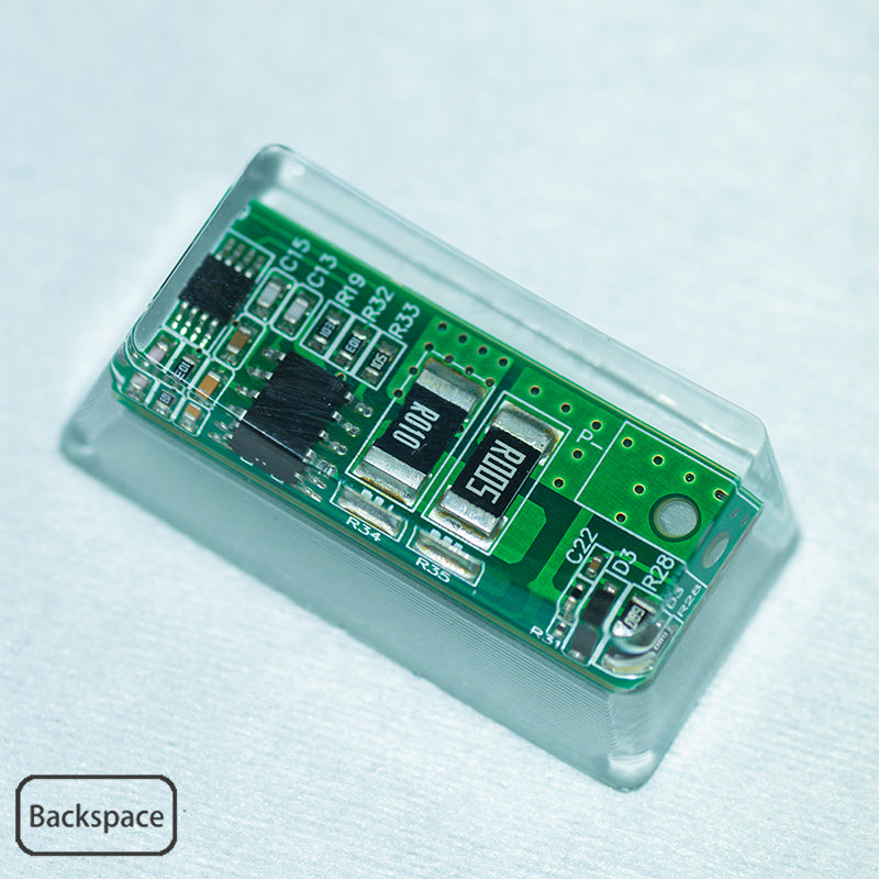 green circuit board keycaps（Cherry OEM XDA-height）Crystal Resin Drops Keycap