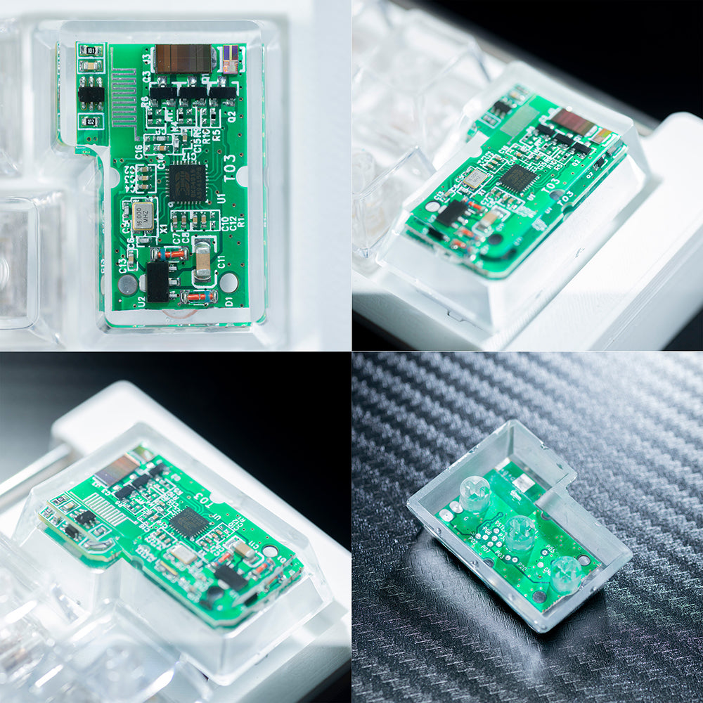 circuit board keycaps（OEM height ISO Enter）Crystal Resin Drops Keycap