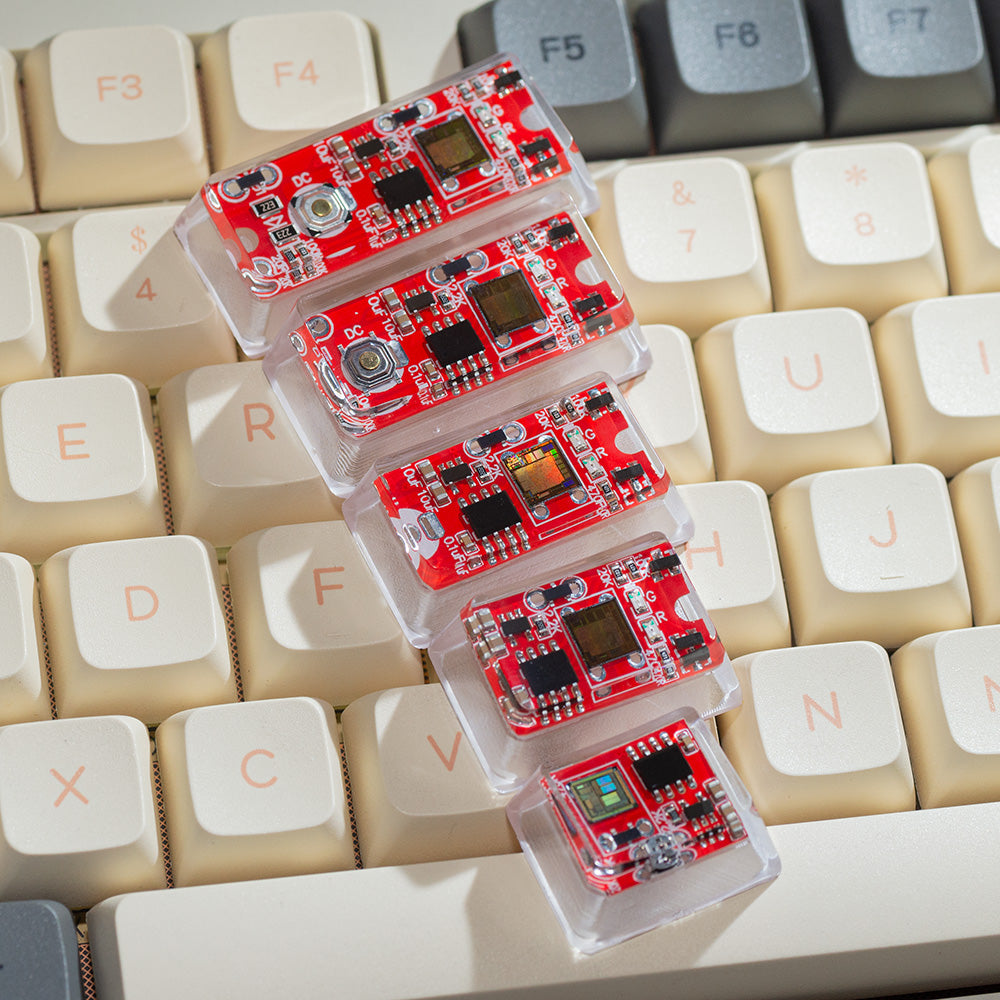Red Circuit Board Artisan Keycaps