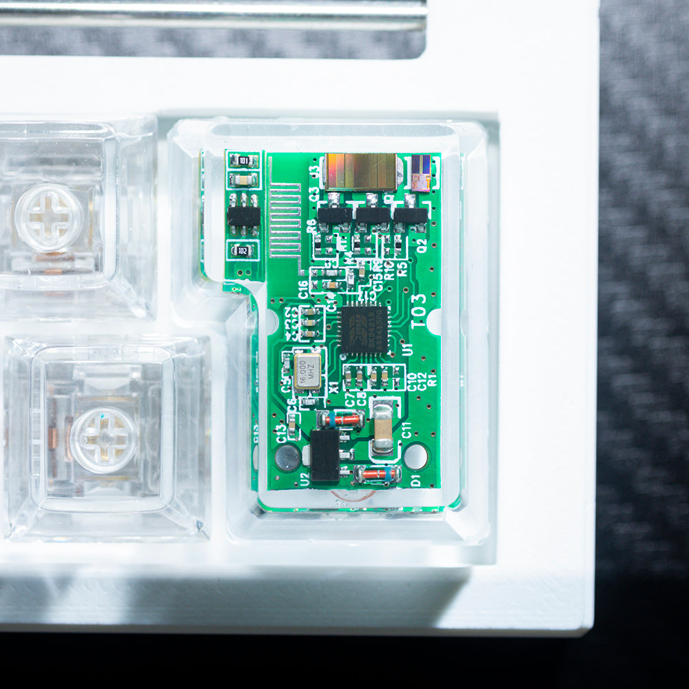 green circuit board keycaps（OEM height ISO Enter）Crystal Resin Drops Keycap