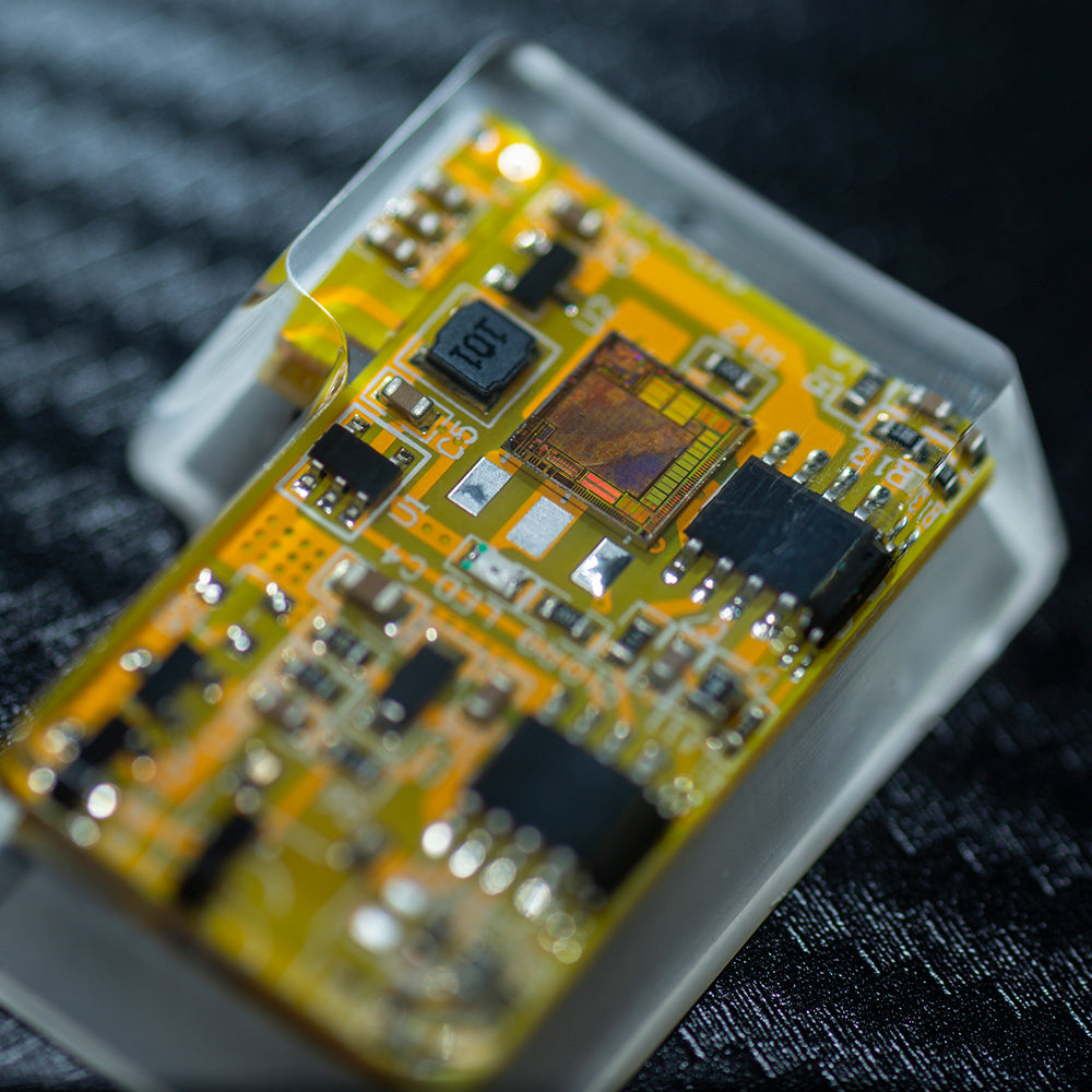 yellow circuit board keycaps（OEM height ISO Enter）Crystal Resin Drops Keycap