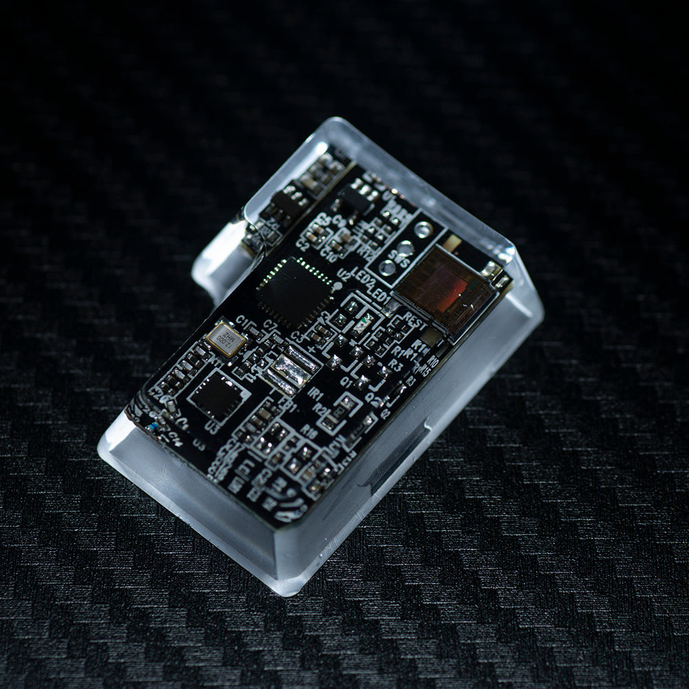 black circuit board keycaps（OEM height ISO Enter）Crystal Resin Drops Keycap