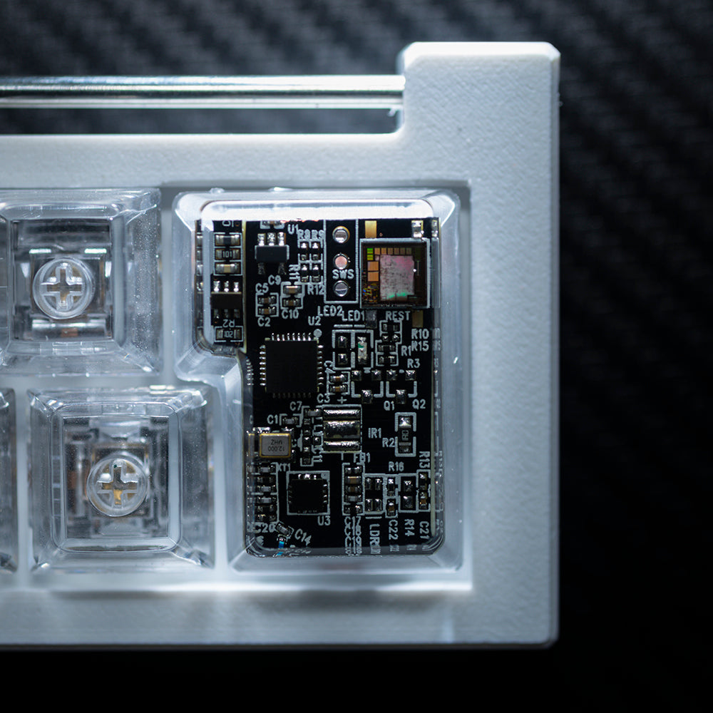 black circuit board keycaps（OEM height ISO Enter）Crystal Resin Drops Keycap