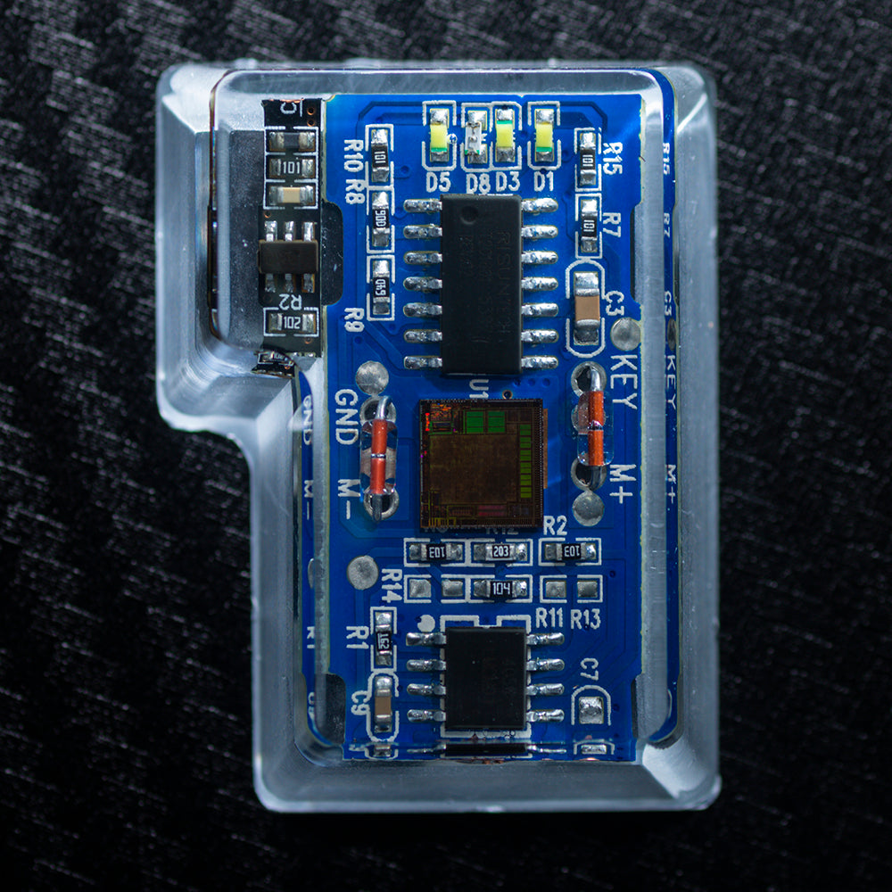 blue circuit board keycaps（OEM height ISO Enter）Crystal Resin Drops Keycap