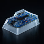 blue circuit board keycaps（OEM height ISO Enter）Crystal Resin Drops Keycap