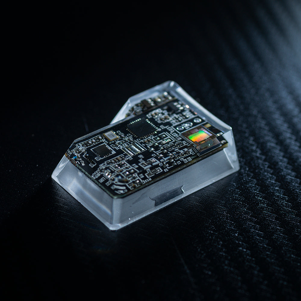black circuit board keycaps（OEM height ISO Enter）Crystal Resin Drops Keycap