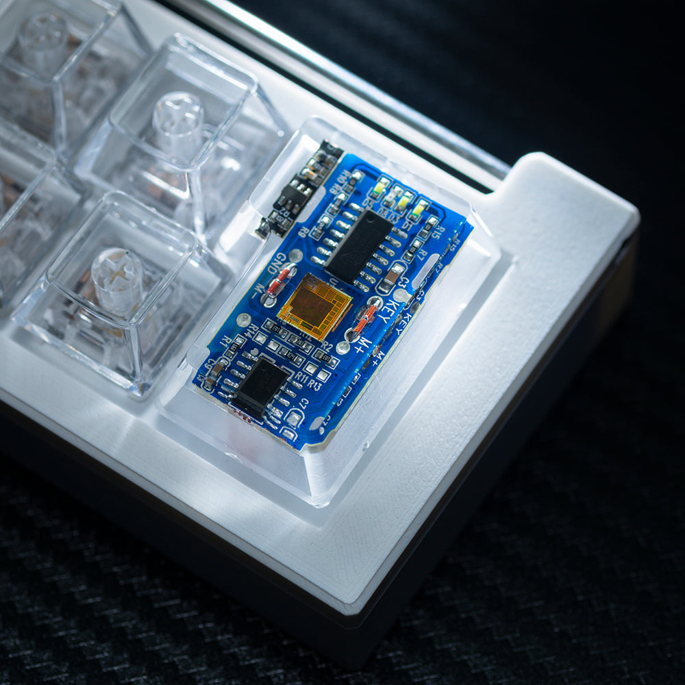 blue circuit board keycaps（OEM height ISO Enter）Crystal Resin Drops Keycap