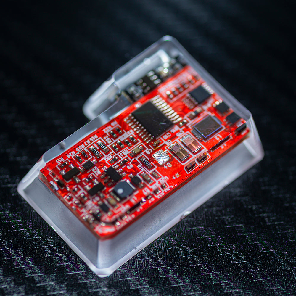 red circuit board keycaps（OEM height ISO Enter）Crystal Resin Drops Keycap