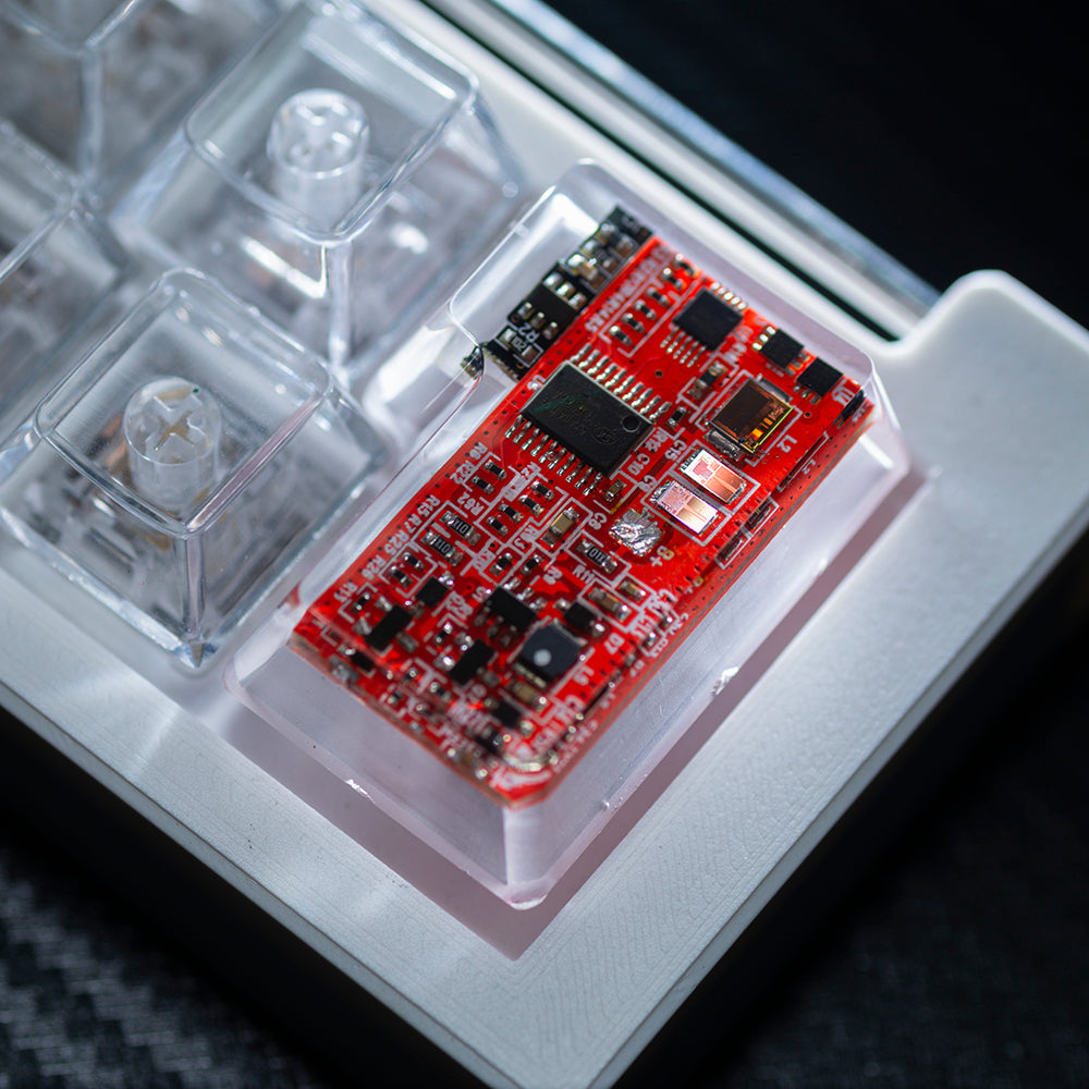 red circuit board keycaps（OEM height ISO Enter）Crystal Resin Drops Keycap