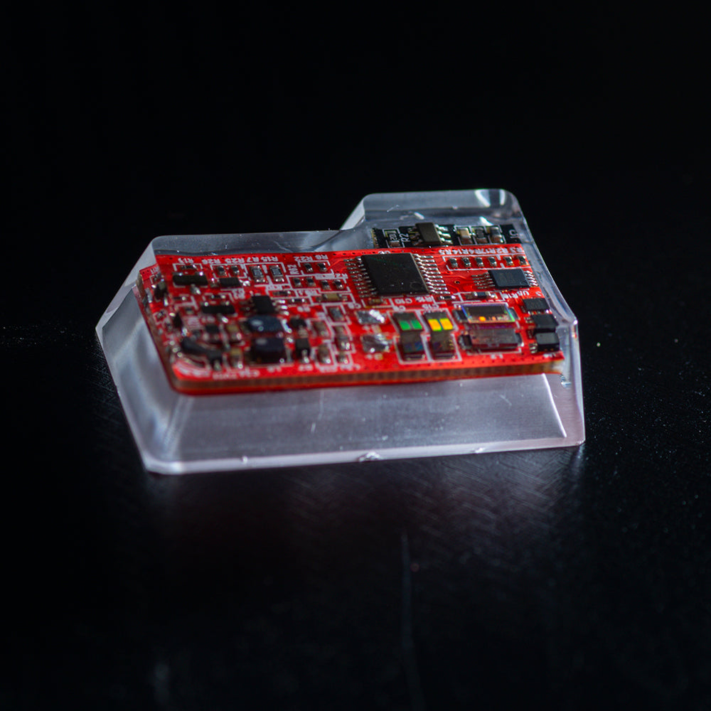 red circuit board keycaps（OEM height ISO Enter）Crystal Resin Drops Keycap