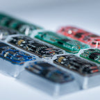 circuit board keycaps（Cherry-height R1 spacebar 2.75U 2.25U 1.75U）Crystal Resin Drops Keycap