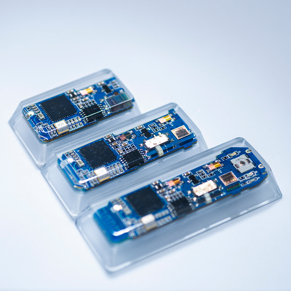 blue circuit board keycaps（Cherry-height R1 spacebar 2.75U 2.25U 1.75U）Crystal Resin Drops Keycap