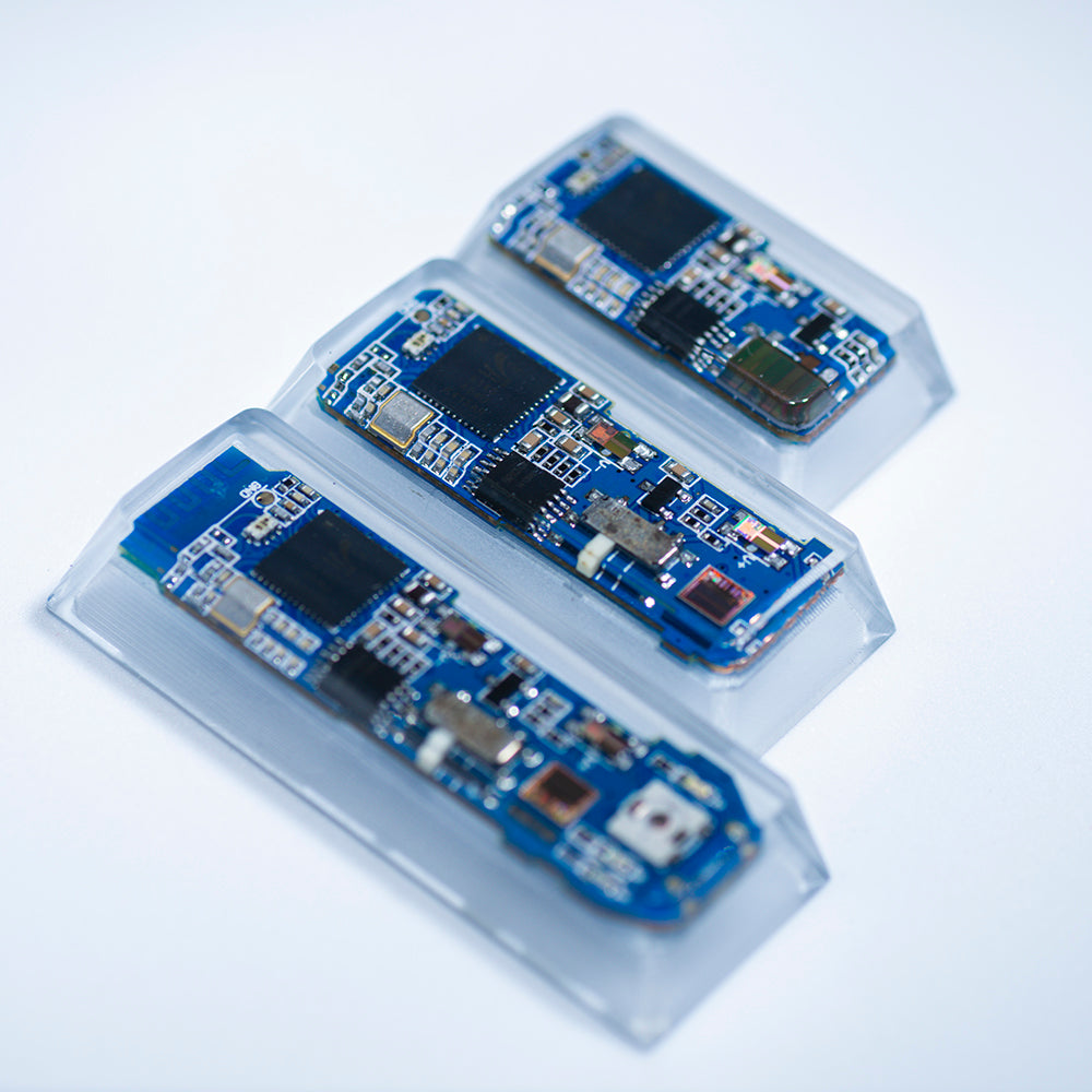 blue circuit board keycaps（Cherry-height R1 spacebar 2.75U 2.25U 1.75U）Crystal Resin Drops Keycap