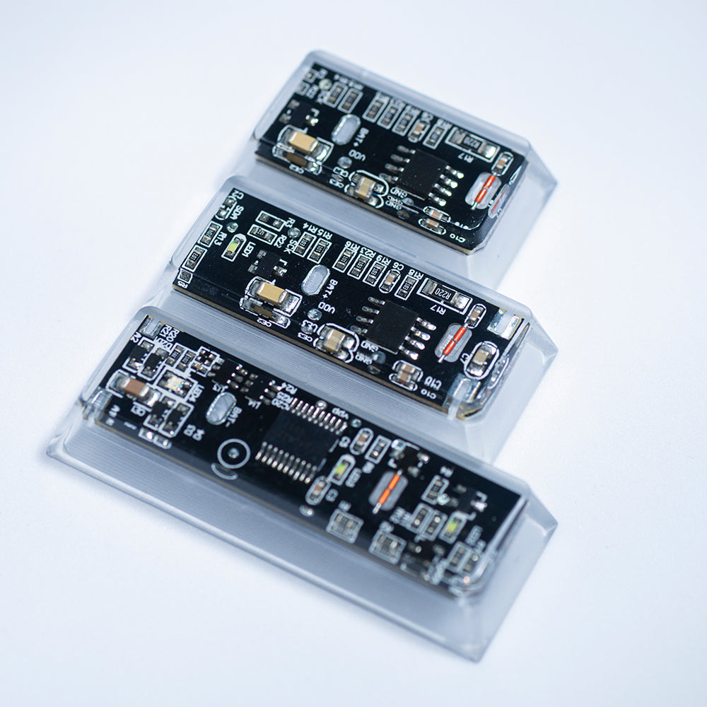 black circuit board keycaps（Cherry-height R1 spacebar 2.75U 2.25U 1.75U）Crystal Resin Drops Keycap