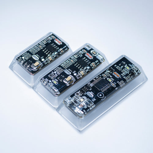 black circuit board keycaps（Cherry-height R1 spacebar 2.75U 2.25U 1.75U）Crystal Resin Drops Keycap