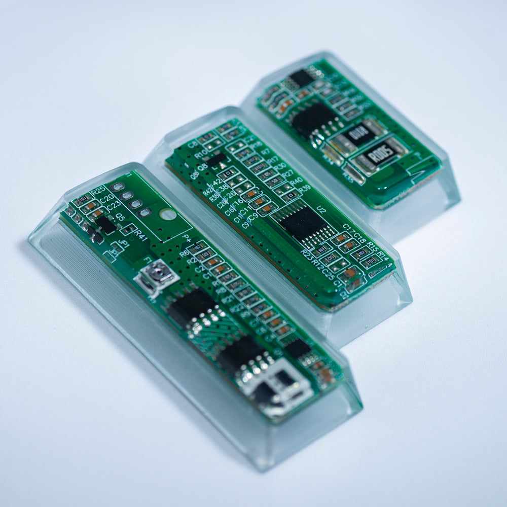 green circuit board keycaps（Cherry-height R1 spacebar 2.75U 2.25U 1.75U）Crystal Resin Drops Keycap