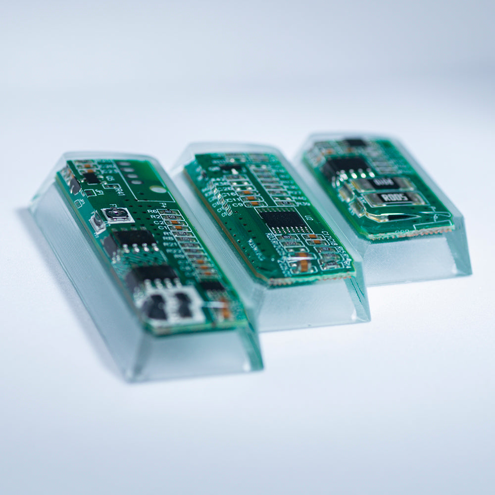 green circuit board keycaps（Cherry-height R1 spacebar 2.75U 2.25U 1.75U）Crystal Resin Drops Keycap