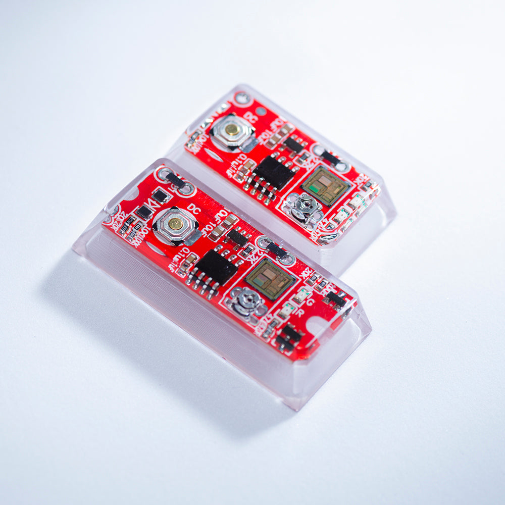 red circuit board keycaps（Cherry-height R1 spacebar 2.75U 2.25U 1.75U）Crystal Resin Drops Keycap