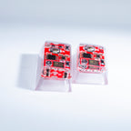 red circuit board keycaps（Cherry-height R1 spacebar 2.75U 2.25U 1.75U）Crystal Resin Drops Keycap