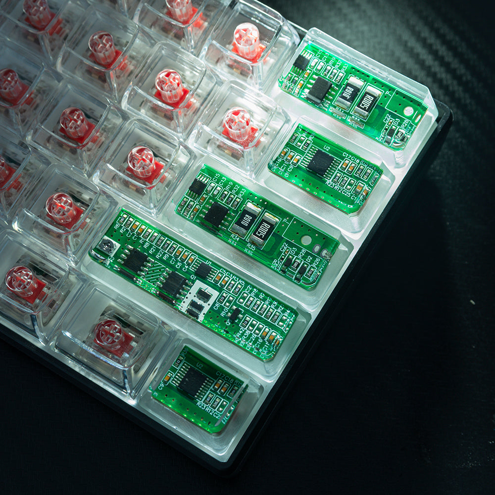 green circuit board keycaps（Cherry OEM XDA SA-height）Crystal Resin Drops Keycap