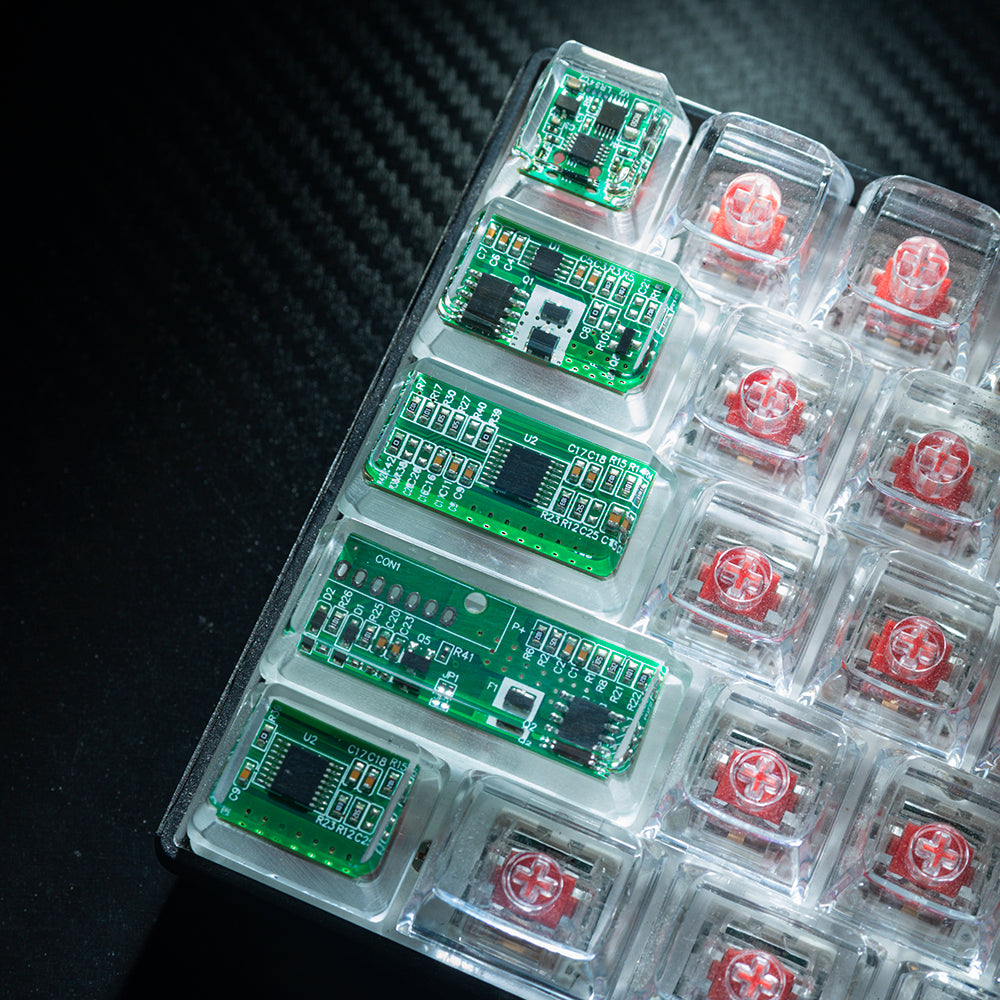 green circuit board keycaps（Cherry OEM XDA SA-height）Crystal Resin Drops Keycap
