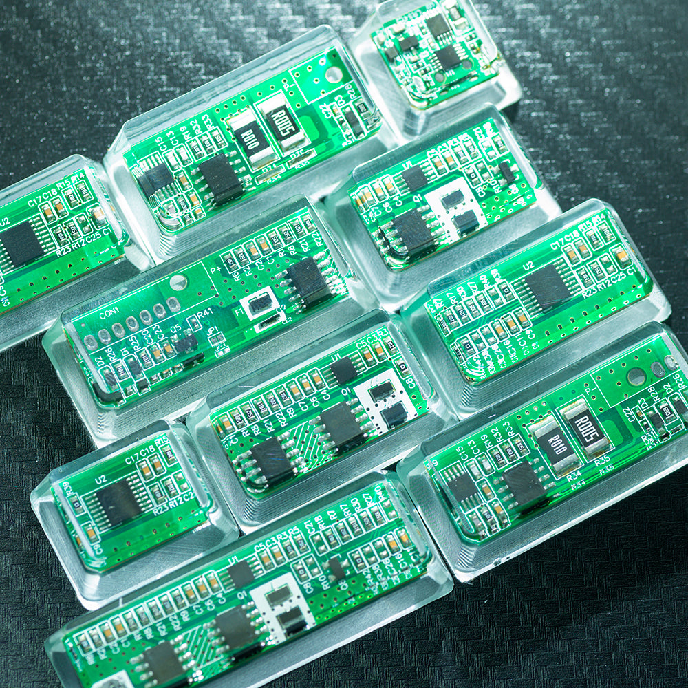 green circuit board keycaps（Cherry OEM XDA SA-height）Crystal Resin Drops Keycap