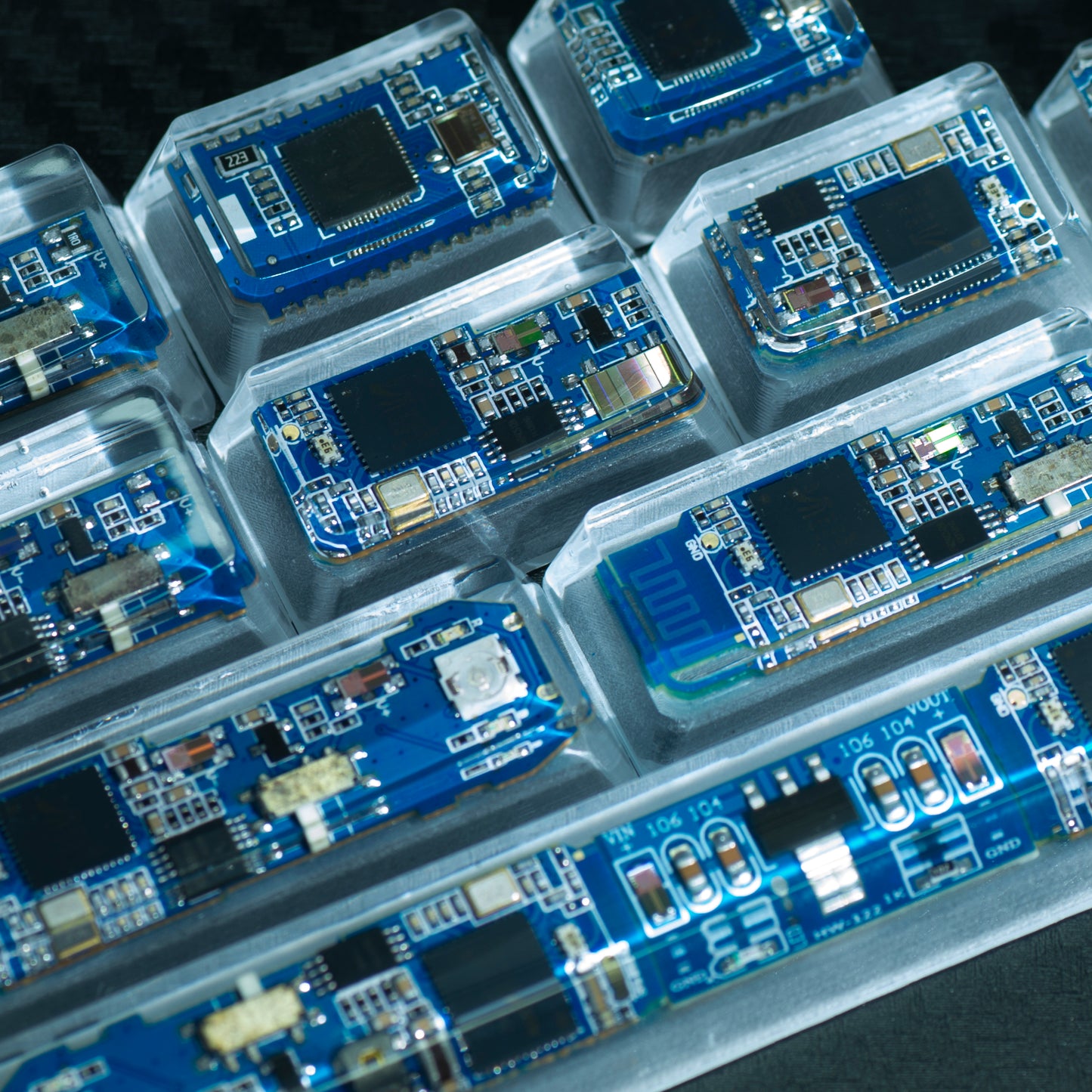 Blue Circuit Board Artisan Keycaps