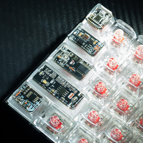 Black circuit board keycaps（Cherry OEM XDA-height）Crystal Resin Drops Keycap