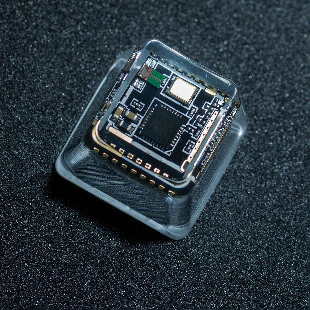 Black circuit board keycaps（Cherry OEM XDA-height）Crystal Resin Drops Keycap