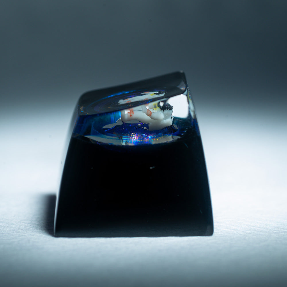 Starry Astronaut Keycaps（SA R1-height 1U）Crystal Resin Drops Keycap