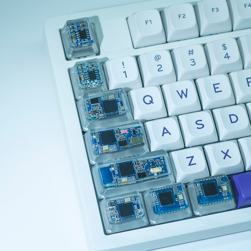 Blue Circuit Board Artisan Keycaps
