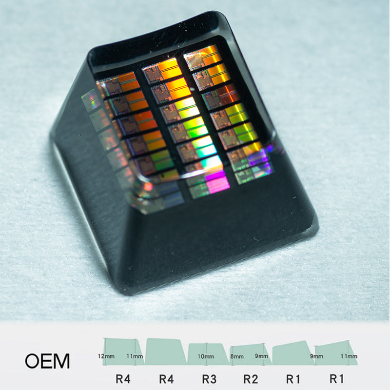 chip keycaps（Cherry OEM XDA SA-height  ESC 1U）Crystal Resin Drops Keycap