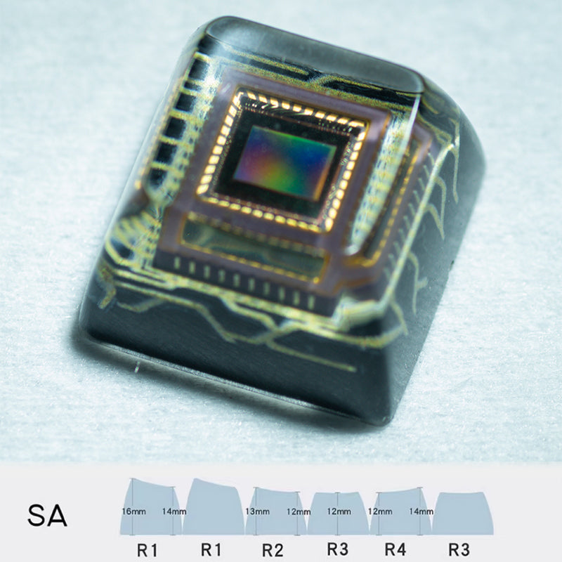 CMOS keycaps（Cherry OEM XDA SA-height  ESC 1U）Crystal Resin Drops Keycap