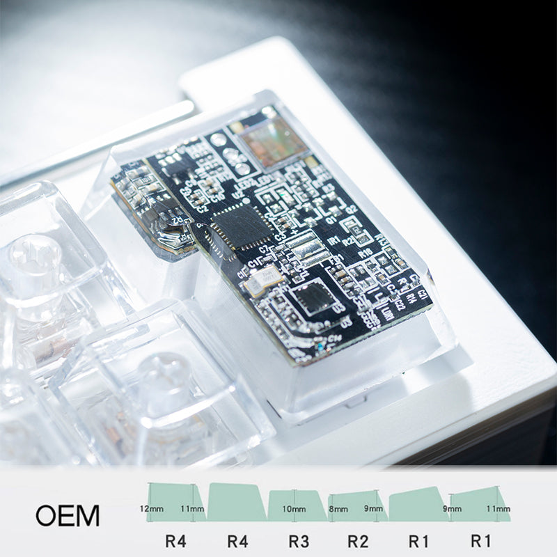 black circuit board keycaps（OEM height ISO Enter）Crystal Resin Drops Keycap