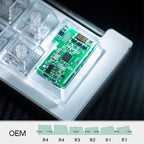 green circuit board keycaps（OEM height ISO Enter）Crystal Resin Drops Keycap