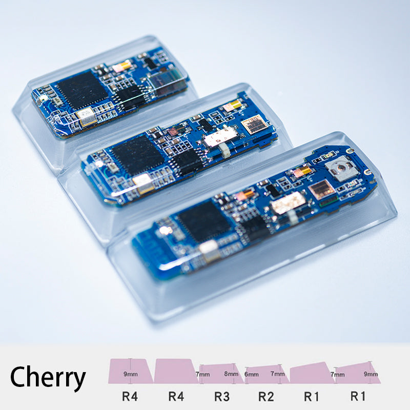 blue circuit board keycaps（Cherry-height R1 spacebar 2.75U 2.25U 1.75U）Crystal Resin Drops Keycap