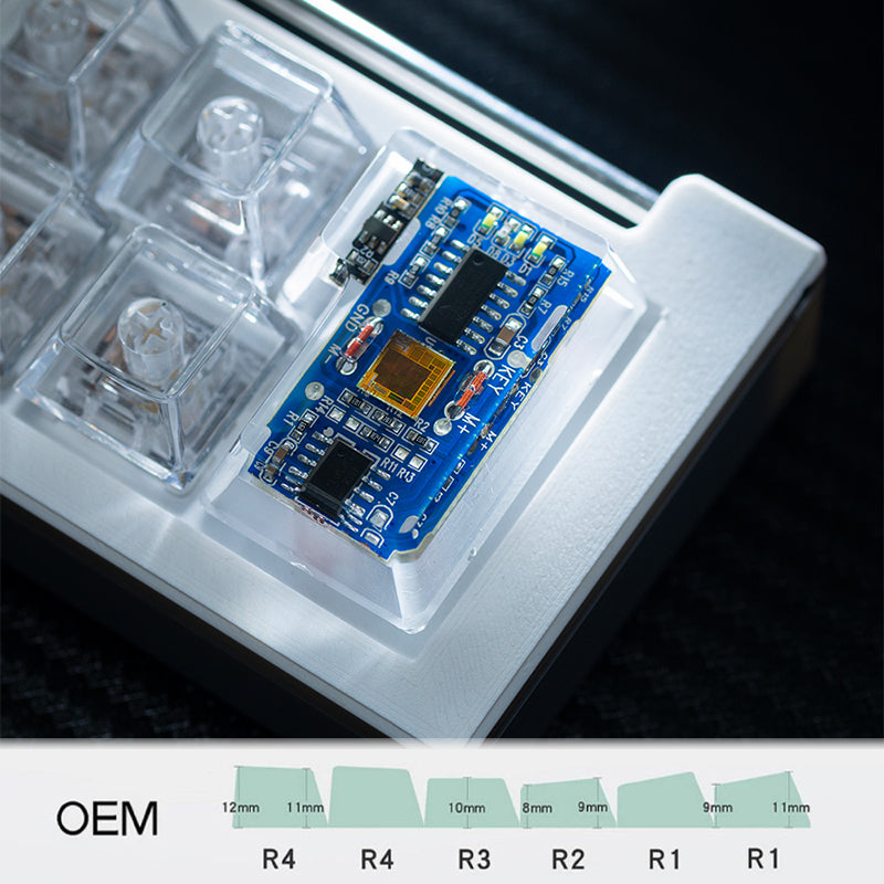 blue circuit board keycaps（OEM height ISO Enter）Crystal Resin Drops Keycap