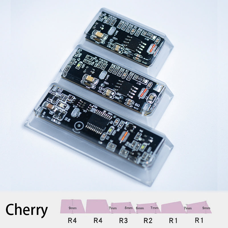 black circuit board keycaps（Cherry-height R1 spacebar 2.75U 2.25U 1.75U）Crystal Resin Drops Keycap