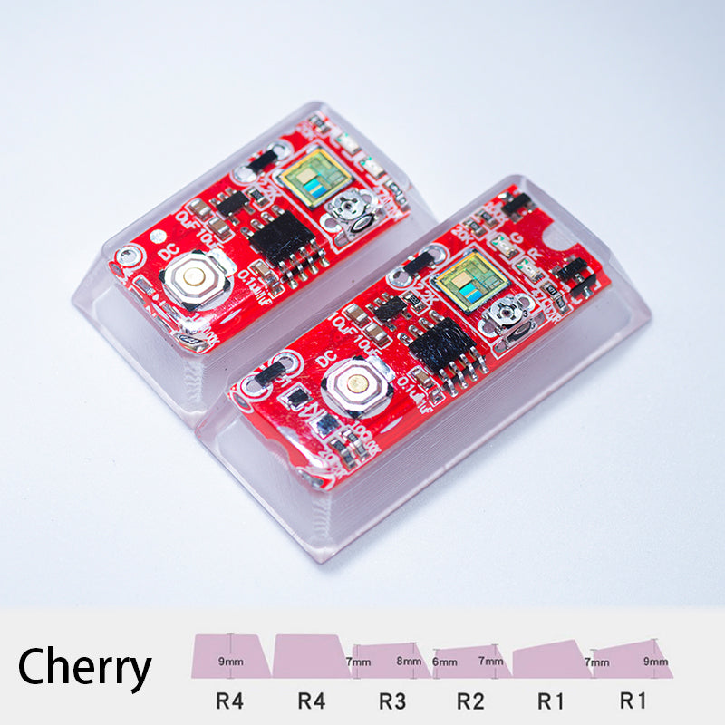 red circuit board keycaps（Cherry-height R1 spacebar 2.75U 2.25U 1.75U）Crystal Resin Drops Keycap