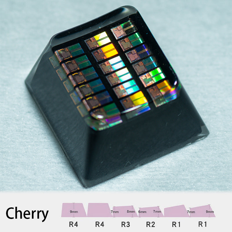 chip keycaps（Cherry OEM XDA SA-height  ESC 1U）Crystal Resin Drops Keycap